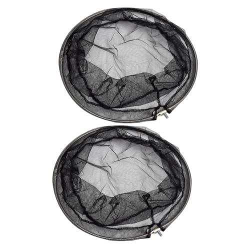 BESPORTBLE 2pcs Stainless Steel Frame 40cm Net Head Nylon Dense Hole Net Ideal for Aquarium and Outdoor Fishing