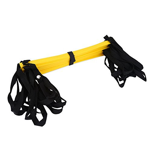 Dioche Speed Training Ladder, Portable Footwork Exercise Tackle for Football Soccer Sports (7m13 - Rung-Yellow)