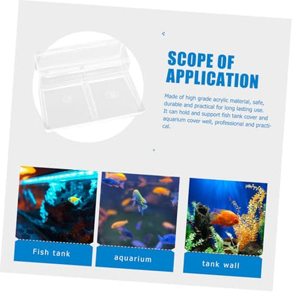 4pcs Sturdy Acrylic Fish Tank Lid Supports Aquarium Cover Racks for and Design for Optimal Support