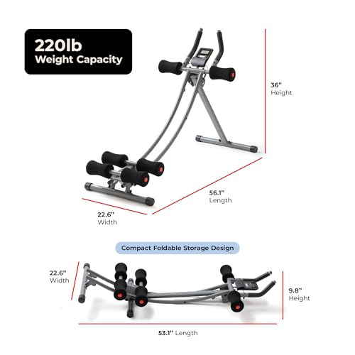 Sunny Health & Fitness Ab machine Ab Workout Machine Adjustable Ab Trainer - color: Silver