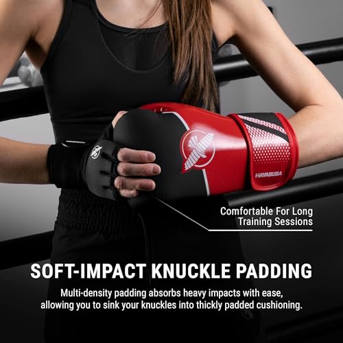 Hayabusa Sport Boxing Gloves - Dual-Splinted - color: Red / White, size: 10oz