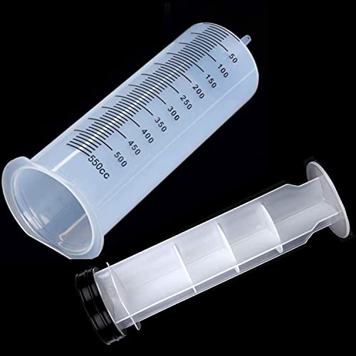 500ml Large Plastic Syringe with Measurement for Scientific Labs, Watering Plants, Liquids Dispensing and Refilling, Individually Sealed Wrapped