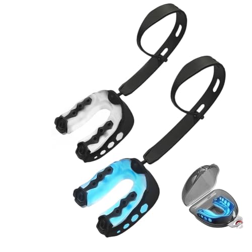 2 Pcs Sport Mouth Guards Mouthguard Gum Mouth Guard Teeth Armor Game Football Mouth Guard with Strap Sports Mouthguard for Youth Basketball Football,Boxing,Hockey, Baseball,MMA, Martial Arts (Adult)