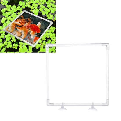 Clear Acrylic Aquariums Fish Feeding Rings with Easy Installation Suction Cup Prevents Food Drift and Waste 23x23CM