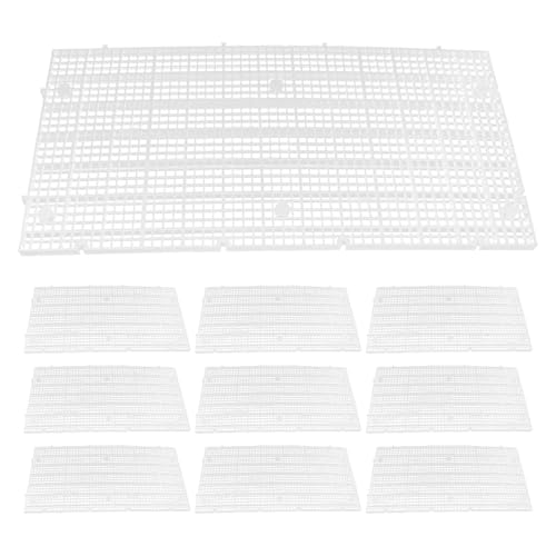 Abaodam 10pcs Plastic Egg Crate Divider Panel 30x15cm Aquarium Grid Mesh Bottom Filter Board for Fish Tank Separation and Breeding Isolation