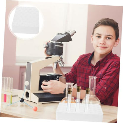 GLEAVI 50holes Test Tube Rack Foam Holder for Tubes Secure Laboratory Organizer Foam Material for Safe Storage and Transport