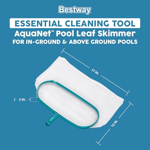Bestway Pool Leaf Skimmer, AquaNet Mesh Net for Large Debris and Leaves, Cleaning Tool for In-Ground & Above Ground Pool Maintenance- Net Only