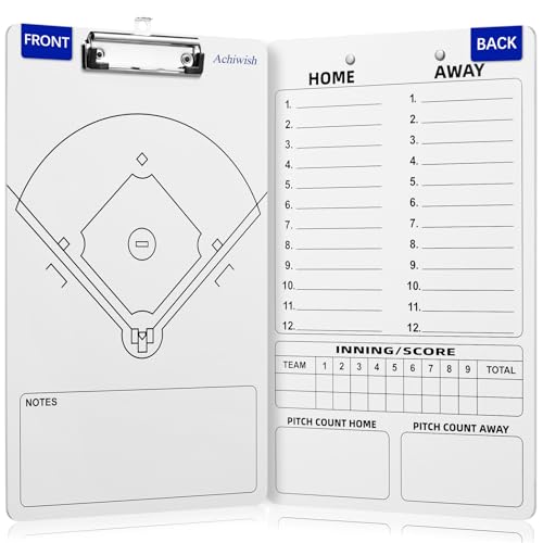 Baseball Clipboard for Coaches, Double-Sided Dry Erase Board - style: Baseball