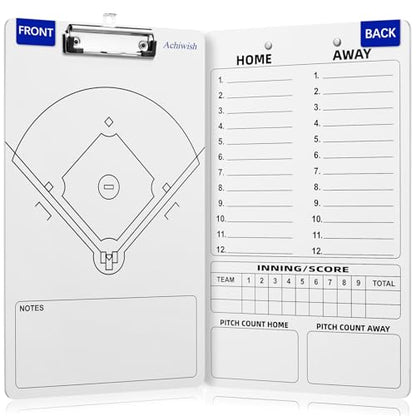 Baseball Clipboard for Coaches, Double-Sided Dry Erase Board - style: Baseball