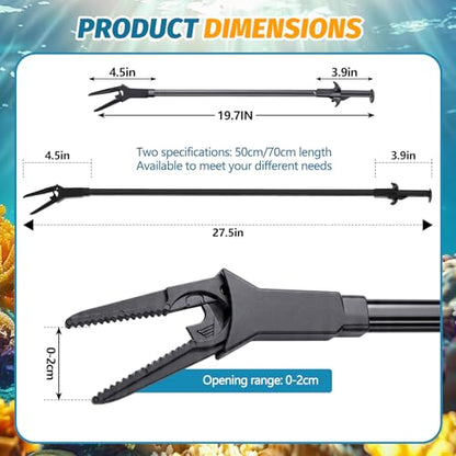 2 Pcs Plastic Aquarium Tongs Long Multi Purpose Trimming Feeding Aquarium Tools for Fresh Water Saltwater Fish Tanks Coral Plant (20 Inch) - size: 20 Inch