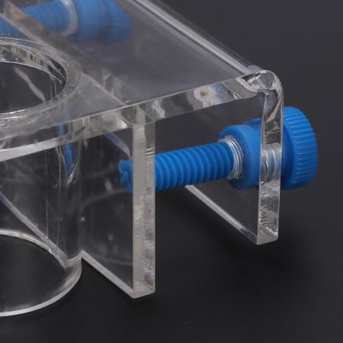 Water Pipes Fixture Transparent Acrylic Aquarium Tube Holder Leak-Proof Mounting Bracket with Screws for Fish Tank Organization(Single Hole Fixture) - style: Single Hole Fixture