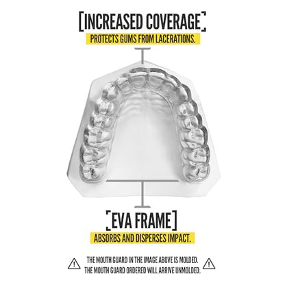 2 Pack Nxtrnd Classic Mouthguard, Custom Fit Sports Mouthpiece for Football, Boxing, MMA, Basketball, Hockey, Lacrosse, Youth & Adult (Transparent) - color: Transparent