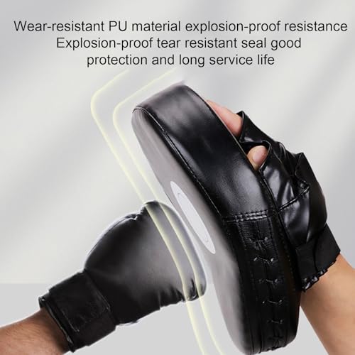 Boxing Pads Training Shock-Absorbing Punching Mitts Training Paws Martial - color: Red