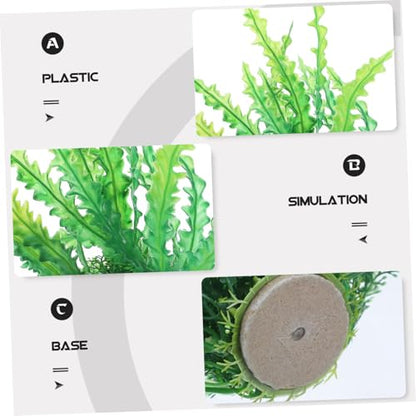 SUPVOX 2Pcs Fake Aquarium Grass Decorative Plants for Fish Tank Household Desktop Fish Tank Supply with Natural Style Safe for All Aquatic Animals