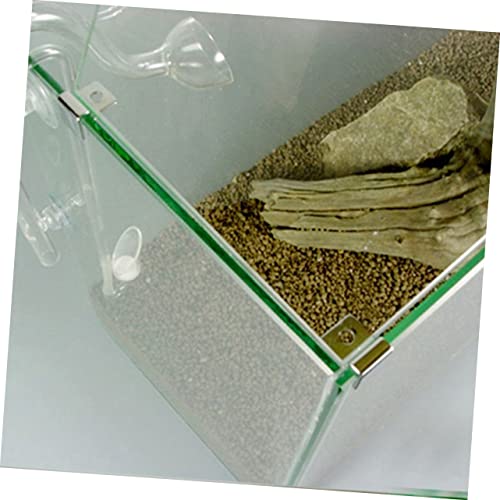 Happyyami 4pcs Fish Tank Glass Cover Clips Fish Tank Glass Cover Holder Glass Holder Glass Stand Stainless Steel Fish Tank Cover Holder Aquarium Glass Cover Support Acrylic Bracket