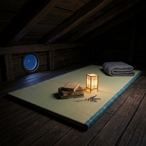 MustMat Tatami Mat Twin Foldable Floor Bed 35.4"x78.7"x1.2" | Tatami Futon Mattress, Japanese Floor Mattress, Rush Grass - size: 1 piece