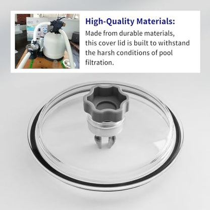 XJJ 28645EG Pool Leaf Trap Cover Lid 5 inch Have O-Ring, Valve, Fit for Intex 12 Inch Sand Filter Pumps, NOT Fits Intex 14 & 16 Inch Sand Filter Pumps