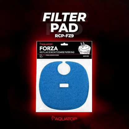 AquaTop Coarse Blue Filter Sponge with Bag & Header - Fits FZ9 Canister Filter - Traps Large Waste for Cleaner Water - Ideal for Fresh & Saltwater