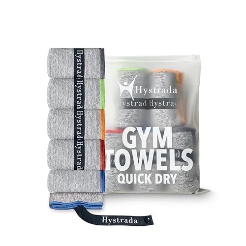 Microfiber Quick-Dry Workout Towels for Men & Women – Ultra Absorbent Gym Sweat, Sports & Tennis Towels for Fitness, Travel, Camping & Workout – 5-Pack, 16x30.5 Inch