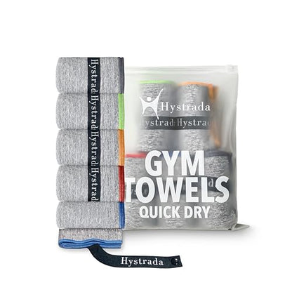 Microfiber Quick-Dry Workout Towels for Men & Women – Ultra Absorbent Gym Sweat, Sports & Tennis Towels for Fitness, Travel, Camping & Workout – 5-Pack, 16x30.5 Inch