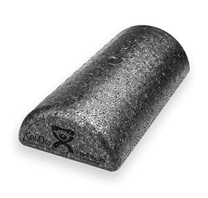 Half-Round Extra Firm Composite Foam Roller, 6" x 12", Black (Case of 72)