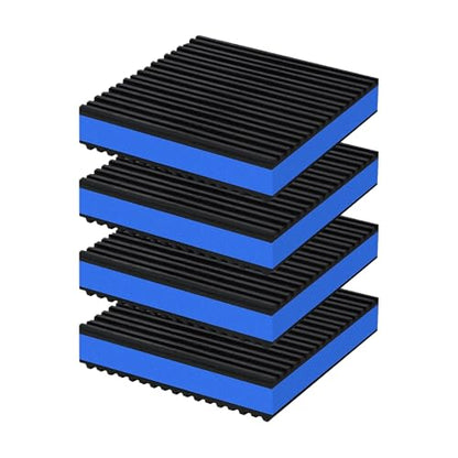 4 Pack Rubber Anti Vibration Pads, 4'' x 4'' x 7/8'' Heavy Duty EVA Mechanical Damping Vibrating Sound Isolation Pad for Compressor, Air Conditioner, Washer, Dryer, Treadmill