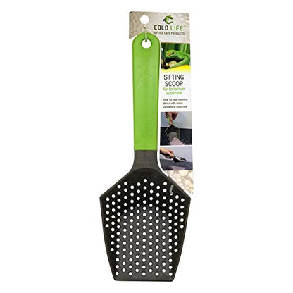 Easy to Clean Sifting Litter Scoop Shovel for Small Pets Or Reptile Terrarium Sand Waste,Green,9 inches - size: 9 inches