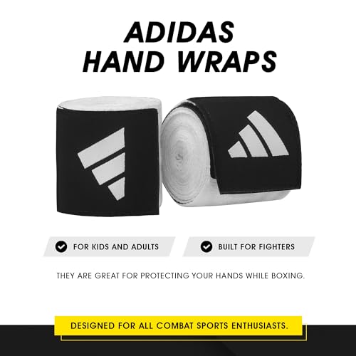 adidas Boxing Hand Wrap - for Men, Women, Unisex - color: WHITE, size: 177.165 Inch