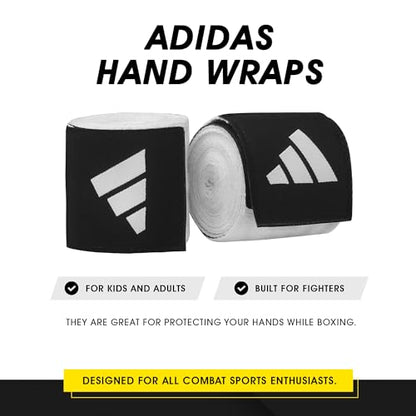 adidas Boxing Hand Wrap - for Men, Women, Unisex - color: WHITE, size: 177.165 Inch