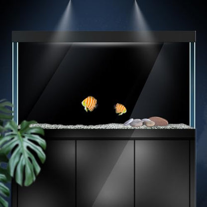 Static Cling Aquarium Background - Large Black Fish Tank Sticker | Easy Install for Glass Tanks, No Residue, Reusable(240 x 60 cm / (94x24 inches),Black) - size: 240 x 60 cm / (94x24 inches)