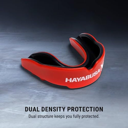 Hayabusa Combat Sports Mouth Guard Youth, Kids and Adult Sizes Comes with Case - Red/Black, Youth - color: Red/Black, size: Youth