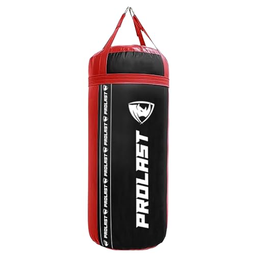 4Ft XL 135Lb Heavy Punching Kicking Bag for Adults, Boxing, MMA, Martial Arts, Muay Thai, Strength Training Equipment - color: Black / Red, size: Unfilled