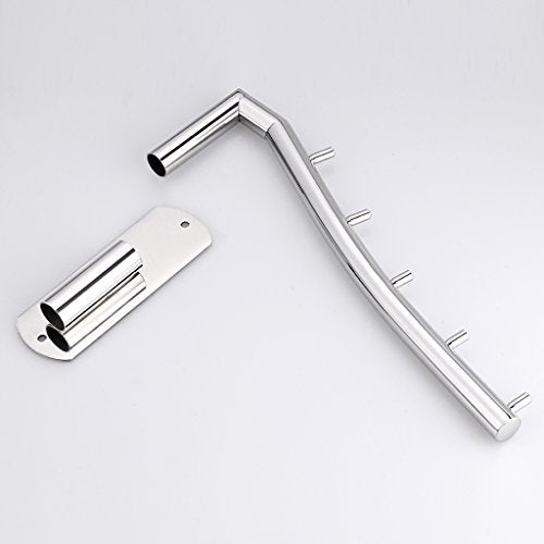 Sumnacon Clothes Hanger Rack，Wall Mount Garment Hook with Swing Arm，Silver - color: Silver