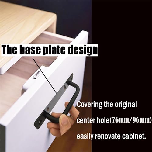 12 Pack 4 1/4 Inch 108 mm Self-Adhesive Matte Black Cabinet Handles Aluminum Cabinet Pulls Drawer Pulls - color: RoundBlack 3M, size: 4 1/4 Inch