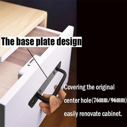 12 Pack 4 1/4 Inch 108 mm Self-Adhesive Matte Black Cabinet Handles Aluminum Cabinet Pulls Drawer Pulls - color: RoundBlack 3M, size: 4 1/4 Inch