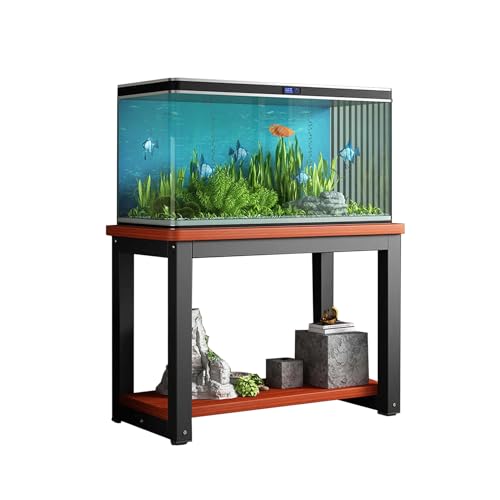 Fish Tank Stand with Non-Slip Foot Mats, Black Turtle Tank Table, Living Room Aquarium Cabinet, Fish Tank Decorative Table, Reptile Stand,Light Coffee,100x50cm(39 3/8 - color: Light Coffee, size: 100x50cm(39 3/8