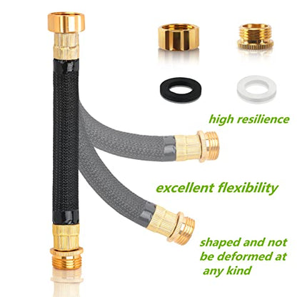 0.8ft Garden Hose Extension Flexible Adapter Short Connector With Integrated Spiral Tube for Reel/RV/Dehumidifier (1)