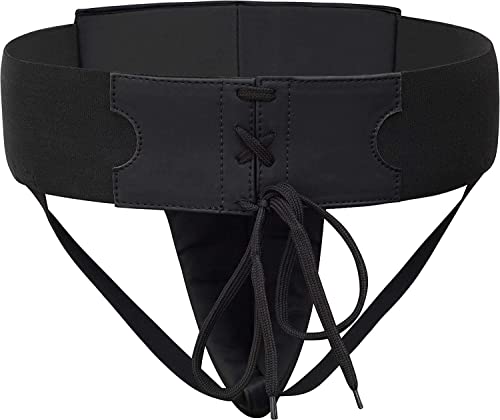RDX Boxing Groin Protector- Premium Real Maya Hide Leather Boxing Cup for Men, Sparring Gear, Martial Arts Protective Equipment, Groin Protector Boxing, MMA Groin Cup Protector for Training & Fighting - size: Large