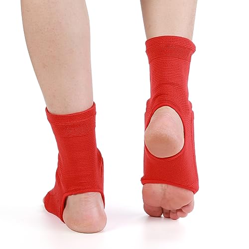 Wesing Instep Guard for MMA Boxing Kickboxing Instep Pad Instep Support Ankle Support(Black, S)