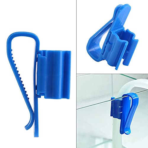 2 Pack Fish for Tank Mounting Clip Water Pipe Hose Holder Multifunction Adjustable Clamp for 0.31""-0.62"" Dia Tub Aquarium Tube Holder, Black