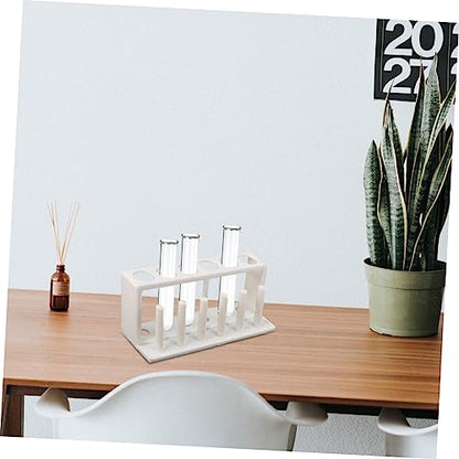 Cabilock Portable Test Tube Rack Organizer for School and Laboratory White Water Quality Test Tube Holder for View and Access Multi Tube Storage