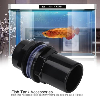5Pcs PVC Aquarium Pipe Connectors Hexagonal Ends with Rubber Seal for Fish Tank Tubing Leak-Proof Air Pump Fittings(Inner Diameter 32mm) - size: Inner Diameter 32mm