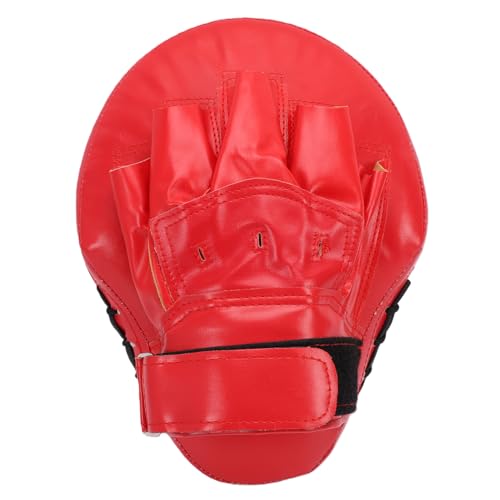 Diydeg Boxing Curved Focus Punching Mitts, PU Leather PU Leather Boxing Pad Set with Adjustable Strap, Training Hand Pads for Kickboxing Taekwondo Karate MMA Kids, Teens, Women - color: Red