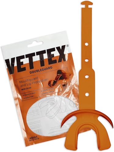 Vettex DoubleGuard Mouth Guard with Lip Protection, Texas Orange - color: Texas Orange