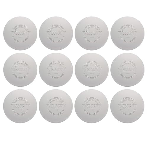 Velocity Lacrosse Balls - 1, 2, 3, 6, 12, 18, 24, 36, 60 and 120 Packs - for Practice, Official NFHS and College Approved Size - color: White, size: 12 Balls, style: Practice Ball