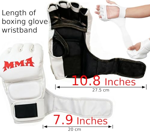 MMA Gloves Grappling Sparring, Mixed Martial Arts Mitts Men Women Boxing Gloves, Combat Sports Training, Muay Thai, Kickboxing, Open Palm Training Gloves for Grappling, Punching Bag, Self-Defense