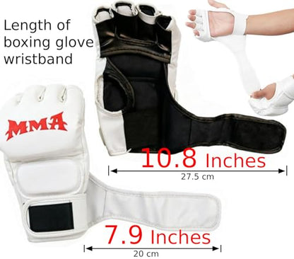 MMA Gloves Grappling Sparring, Mixed Martial Arts Mitts Men Women Boxing Gloves, Combat Sports Training, Muay Thai, Kickboxing, Open Palm Training Gloves for Grappling, Punching Bag, Self-Defense