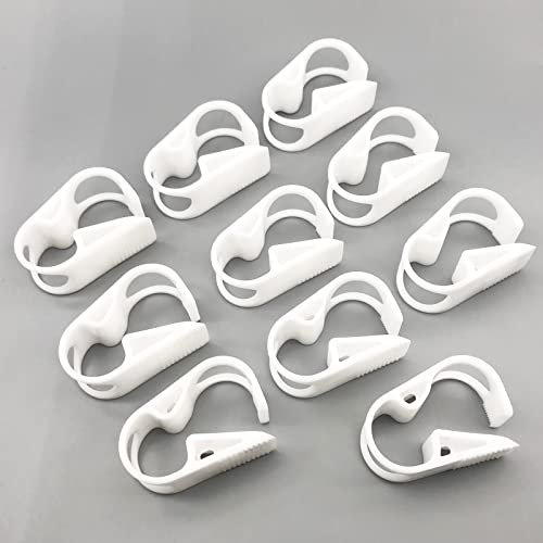 10PCS 18-25mm/3/4''-1'' Extra Large Plastic Tubing Clamp 10-Grade Adjustable for Flow Control Shut off Hose Clip Tube Clamp Pinch - size: for tube OD 3/4''-1'' (18-25mm)