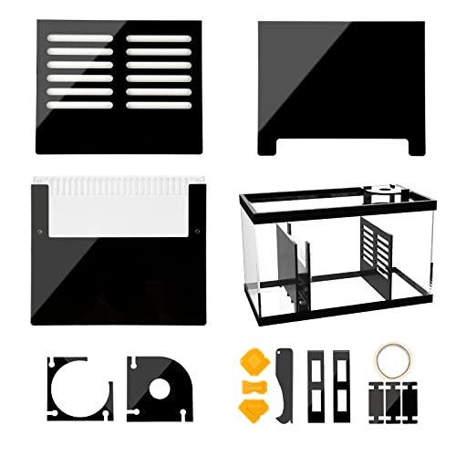 Adjustable Sump Baffle Kit - Refugium Kit for 10 Gallon Tank - Reef Aquarium - Saltwater Aquarium Filter System- Protein Skimmer Sump - size: 10Gallon