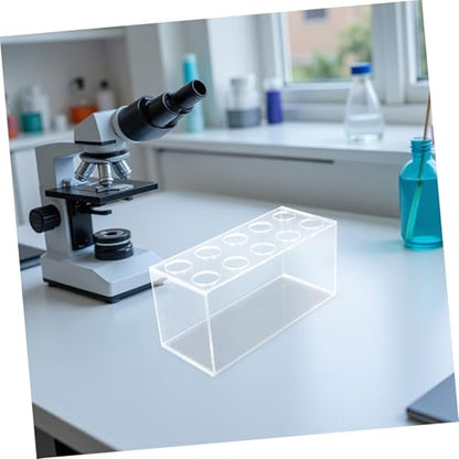 Ipetboom Acrylic Test Tube Rack Slot Inverted Storage Holder for Vials Laboratory Organizer for Space Saving and Secure Placement